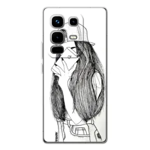 Чохол з друком для Infinix Note 50 Pro - (Мода) (AlphaPrint) (Фото дівчини)