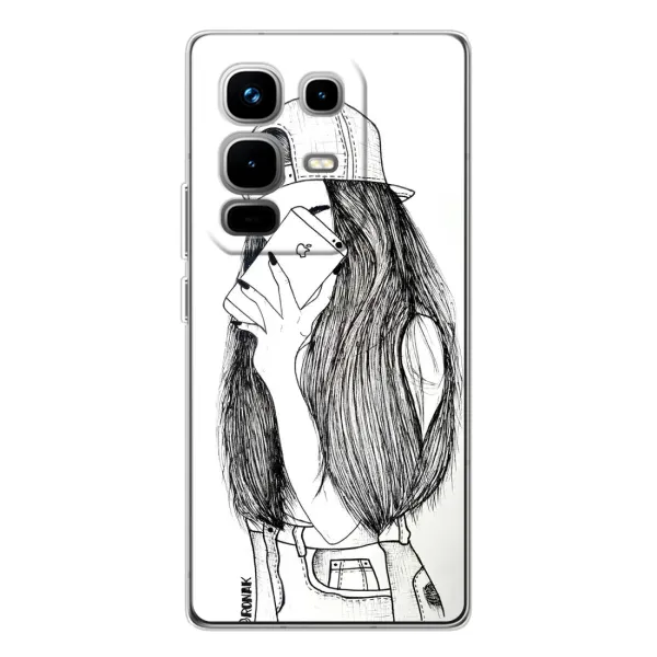 Чохол з принтом «Фото дівчини» для Infinix Note 50 Pro