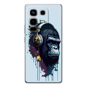 Чохол з Мавпами Infinix Note 50 Pro - (AlphaPrint) (Горила в навушниках)