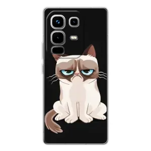 Чохол з принтом для Infinix Note 50 Pro (AlphaPrint) Модні коти (Сумний кіт)