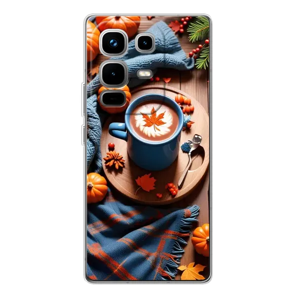 Чехол с принтом «Кофе и тыковки» для Infinix Note 50 Pro Чехол с принтом «Кофе и тыковки» для Infinix Note 50 Pro