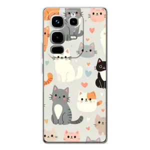 Чохол з малюнком кіт на Infinix Note 50 Pro (Колаж котів)