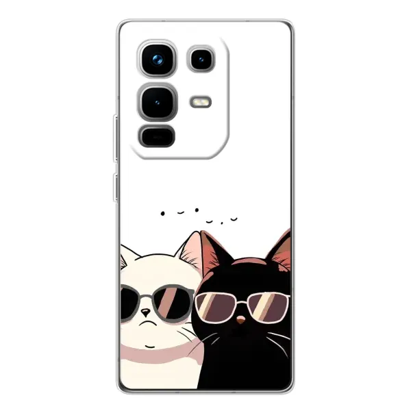 Чохол з принтом «Коти в окулярах» для Infinix Note 50 Pro