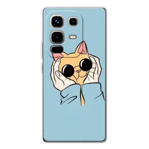 Чохол на Ноте 50 Про з Котиками (VPrint) (Котик в окулярах)