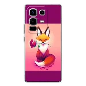 Чохли з картинкою Лисичка для Infinix Note 50 Pro (VPrint) (Лиса з трояндою)