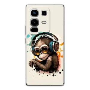 Чохол з Мавпами Infinix Note 50 Pro - (AlphaPrint) (Макака в навушниках)