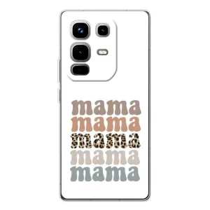 Чехол с принтом «Текстовый коллаж мама» для Infinix Note 50 Pro