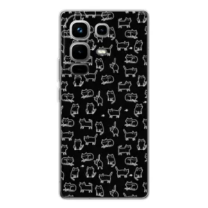 Чохол з принтом для Infinix Note 50 Pro (AlphaPrint) Модні коти (Маленькі котики)