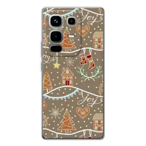 Новорічні, Святкові Чохли для Infinix Note 50 Pro - 2024 год (Новорічні пряники)