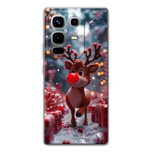 Яскравий чохол для Infinix Note 50 Pro з Зимові Оленята (Олень серед подарунків)