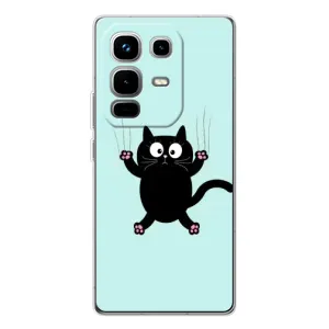 Чохол з принтом для Infinix Note 50 Pro (AlphaPrint) Модні коти (Падаючий кіт)