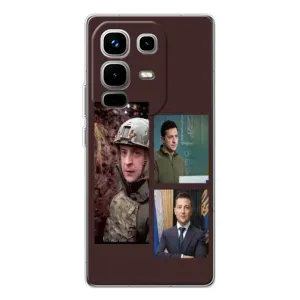 Чохол для Infinix Note 50 Pro (AlphaPrint - с принтом Зеленського) (Президент)