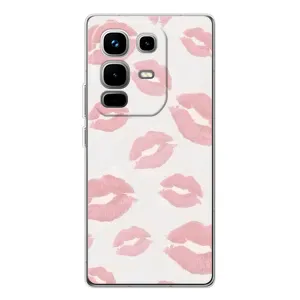 Чехол с розовым рисунком для Infinix Note 50 Pro (Розовые губы)