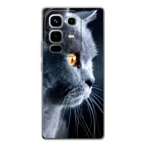 Чохли з Котиками для Infinix Note 50 Pro (VPrint) (Сірий Кіт)