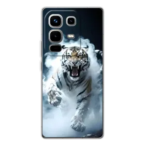 Чехол с принтом «Белый тигр в дыму» для Infinix Note 50 Pro
