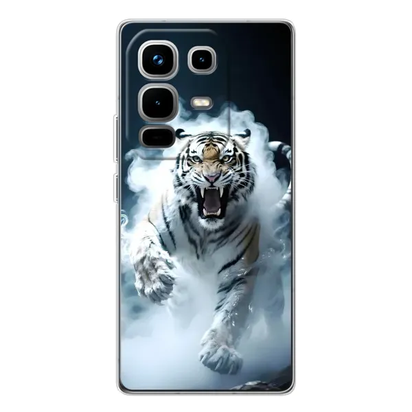 Чехол с принтом «Белый тигр в дыму» для Infinix Note 50 Pro Чехол с принтом «Белый тигр в дыму» для Infinix Note 50 Pro