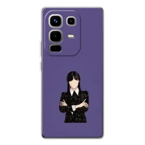 Чохли Венсдей на Infinix Note 50 Pro Уенсдей (AlphaPrint) (Венздей у чорному)