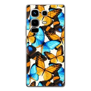 Чохол з принтом для Ноте 50 Про - (Прикольні) (AlphaPrint) (Яскраві метелики)