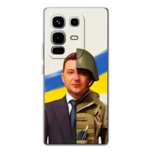 Чохол для Infinix Note 50 Pro (AlphaPrint - с принтом Зеленського) (Зеленский солдат)