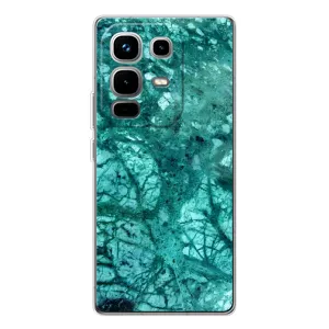 Мраморний чехол на Infinix Note 50 Pro (VPrint) (Зелений мрамор)