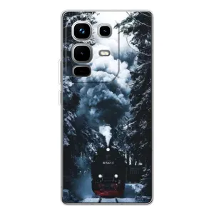 Новорічні, Святкові Чохли для Infinix Note 50 Pro - 2024 год (Зимовий потяг)