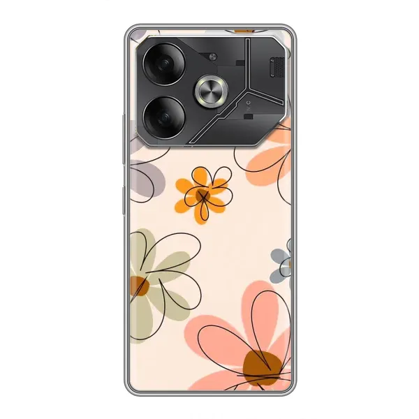 Чехол с принтом «Разноцветные цветы» для Infinix Note 60 Ultra