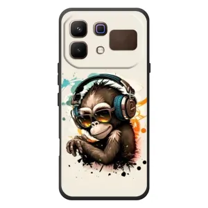 Чохол з Мавпами Infinix Note 60 - (AlphaPrint) (Макака в навушниках)