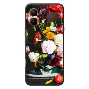 Брендновые Чехлы для Infinix Note 60 - (PREMIUMPrint) (Nike цветы)