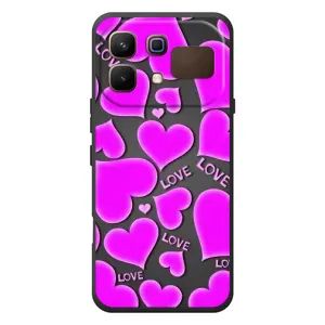 Чехлы для любимой на Інфінікс Ноут 60 (VPrint) (Pink hearts)