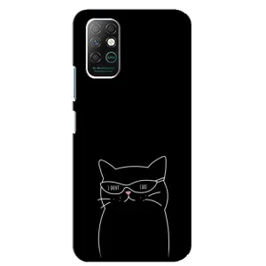 Чехол с принтом «Равнодушный кот» для Infinix Note 8