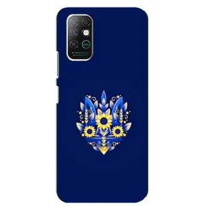 Чехлы для Infinix Note 8 Укр. Символика (AlphaPrint) (Цветочный Герб)