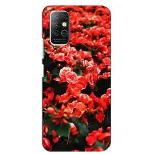 Чехлы с Цветами для Infinix Note 8 (VPrint) (Цветы красные)