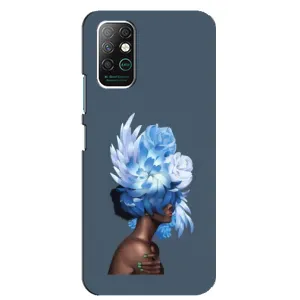 Чехлы (ART) Цветы на Infinix Note 8 (VPrint) (Цветы на голове)