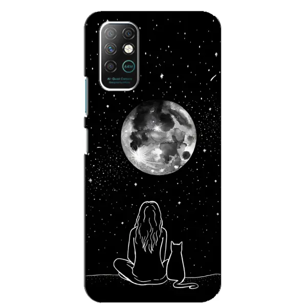 Чехол с принтом «Девушка с котом» для Infinix Note 8 Чехол с принтом «Девушка с котом» для Infinix Note 8