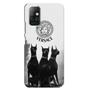 Чехлы VERSACE для Инфиникс Ноут 8 (PREMIUMPrint) (Доберман Версаче)