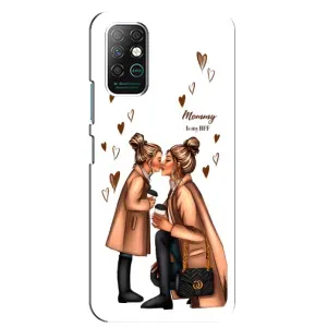 Чехол с печатью для Infinix Note 8 - (Мама с ребенком) (AlphaPrint) (Дочка и мама)