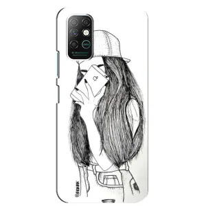 Чехол с печатью для Infinix Note 8 - (Мода) (AlphaPrint) (Фото девочки)