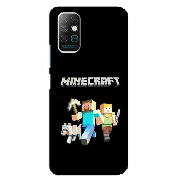Чехол с принтом «герои Minecraft» для Infinix Note 8