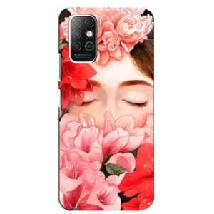 Чехлы (ART) Цветы на Infinix Note 8 (VPrint) (Глаза в цветах)