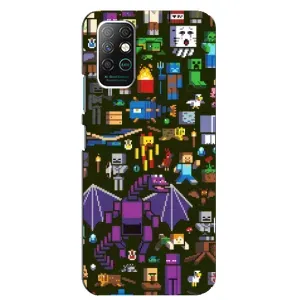 Чехол Майнкрафт на Infinix Note 8 (AlphaPrint) Minecraft (Коллаж Майнкрафт)
