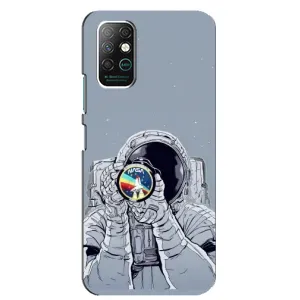 Чехол NASA для Infinix Note 8 (AlphaPrint) (Космонавт фото)
