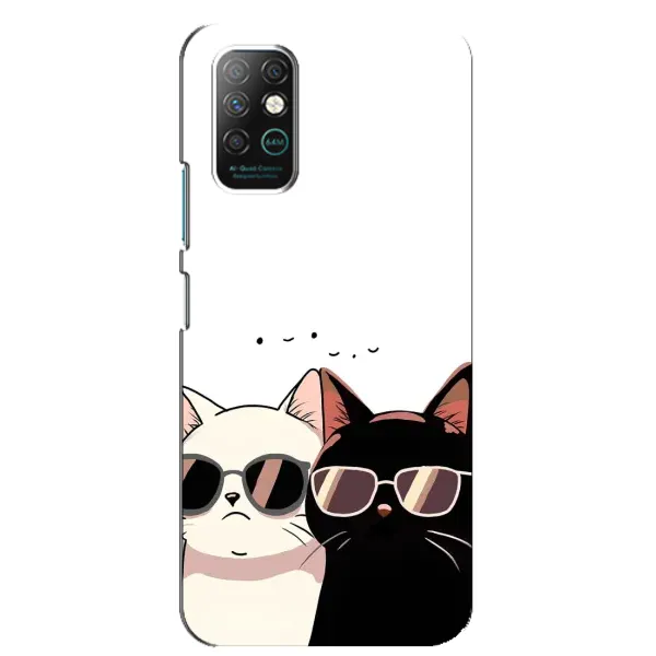 Чехол с принтом «Коты в очках» для Infinix Note 8 Чехол с принтом «Коты в очках» для Infinix Note 8