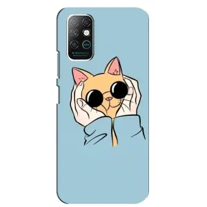 Чехол на Инфиникс Ноут 8 с Котами (VPrint) (Котик в очках)