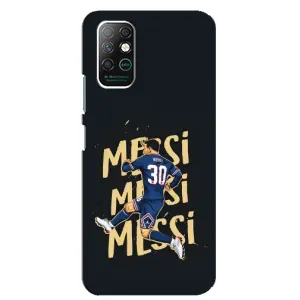 Чехлы для Infinix Note 8 (Leo чемпион) (AlphaPrint) (Messi ПСЖ)