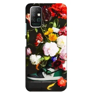 Брендновые Чехлы для Infinix Note 8 - (PREMIUMPrint) (Nike цветы)