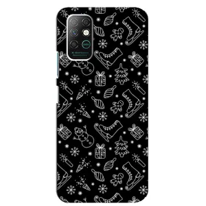 Новогодние, Праздничные Чехлы для Infinix Note 8 - 2024 год (Новогодний фон)