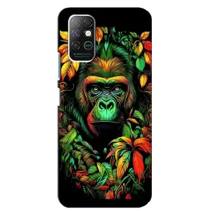 Чехол с Обезьянами Infinix Note 8 - (AlphaPrint) (Обезьяна в тропиках)