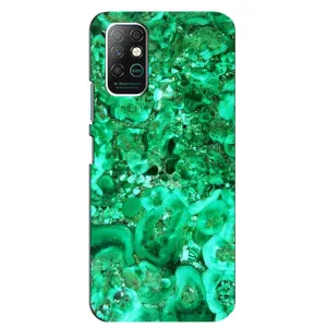 Мраморный чехол на Infinix Note 8 (VPrint) (Салатный Мрамор)