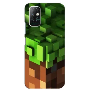 Чехол Майнкрафт на Infinix Note 8 (AlphaPrint) Minecraft (текстура Майнкрафт)