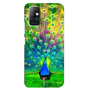 Чехол с птицами на Infinix Note 8 (VPrint) (Яркий Павлин)